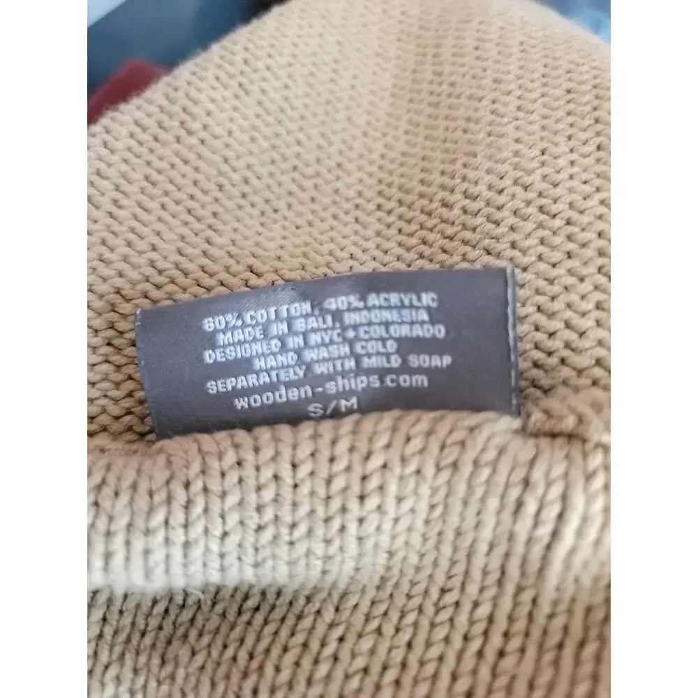 Wooden Ships Sweatshirt Top Sz S/M Boyfriend Fit Relaxed Oversized Semi Crop